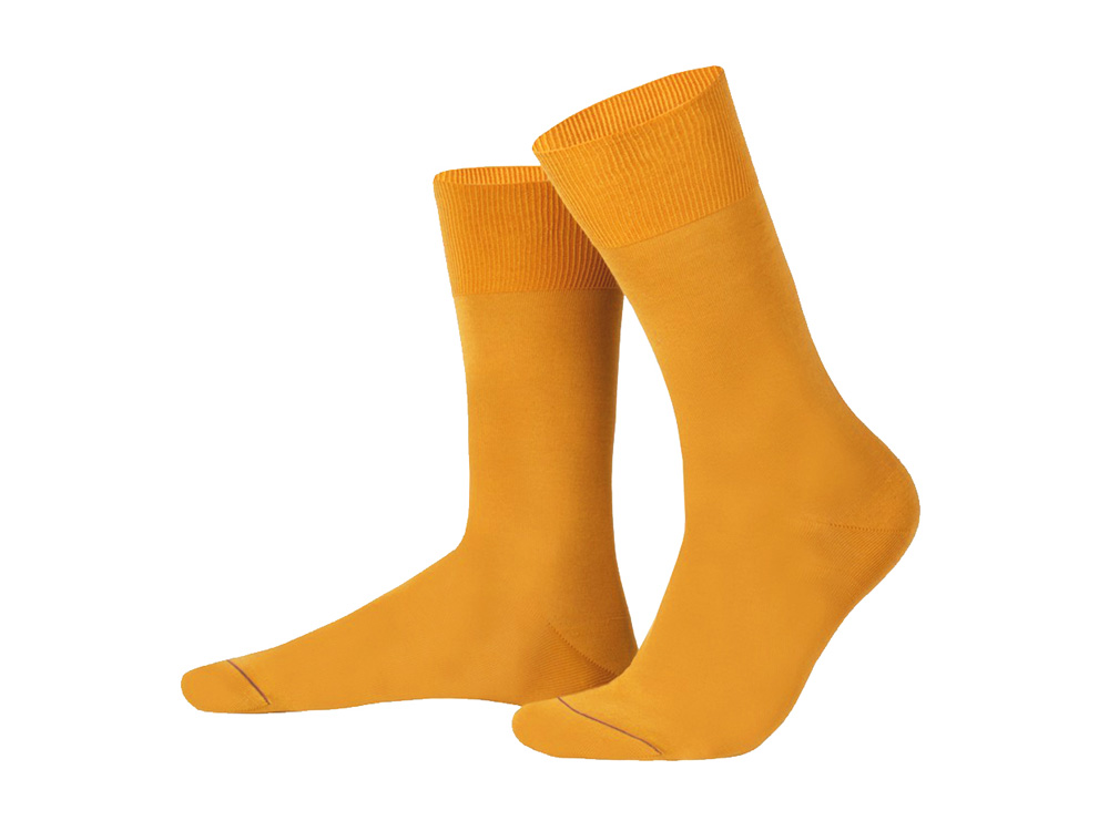 Носки из египетского хлопка желтые