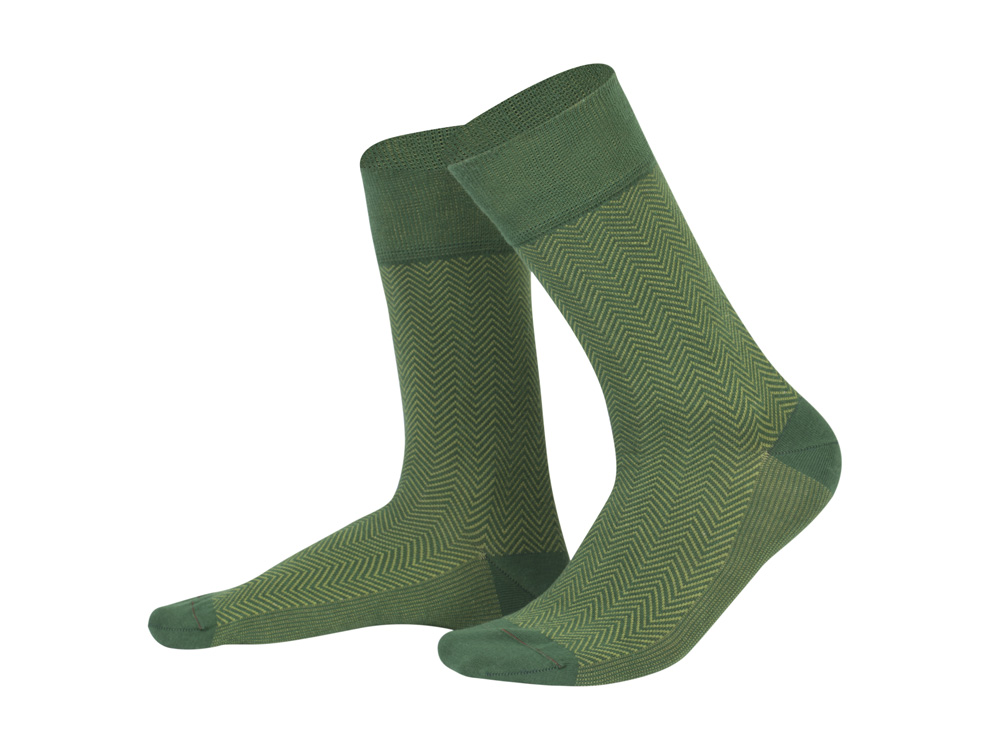 Носки Жаккардовые темно-зеленый салатовый